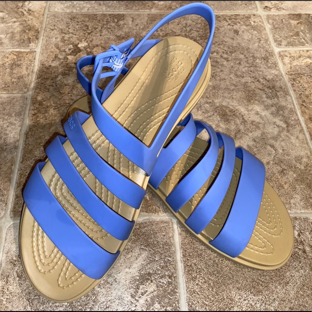 Brand new (no tags/box) CROCS sandals size 7 periwinkle color